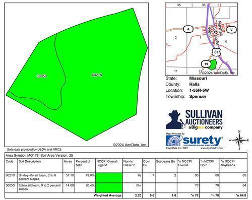 Tract 1 - 73.61 taxable acres+/-