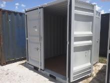 5-04095 (Equip.-Container)  Seller:Private/Dealer 9 FOOT METAL SHIPPING CONTAINE