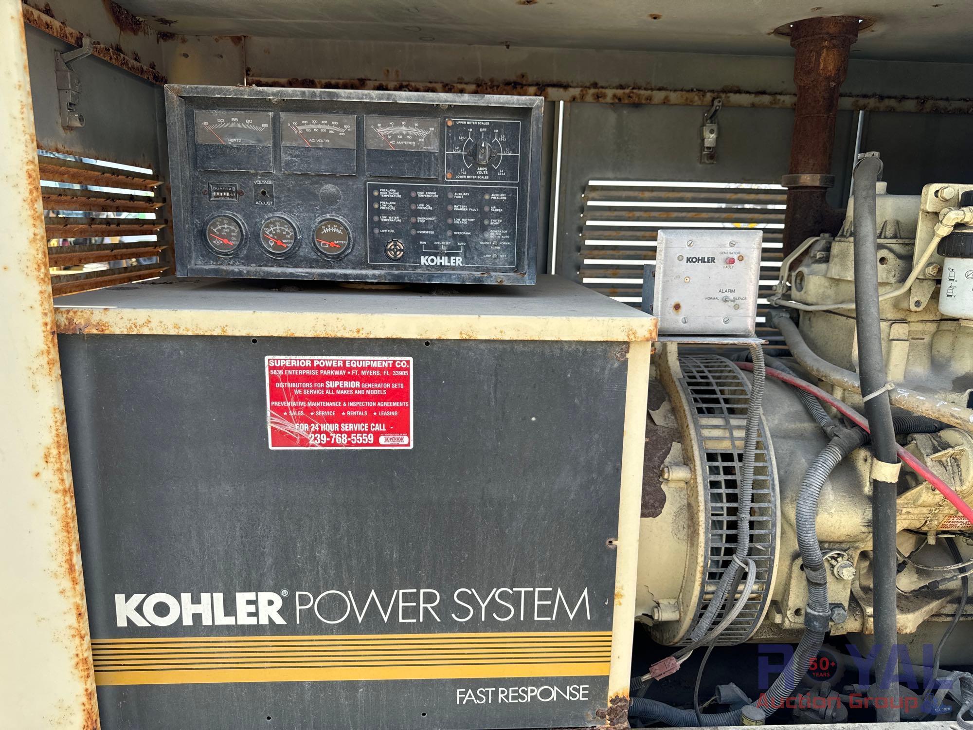 Kohler Power System 40 kW Generator with Fuel Tank