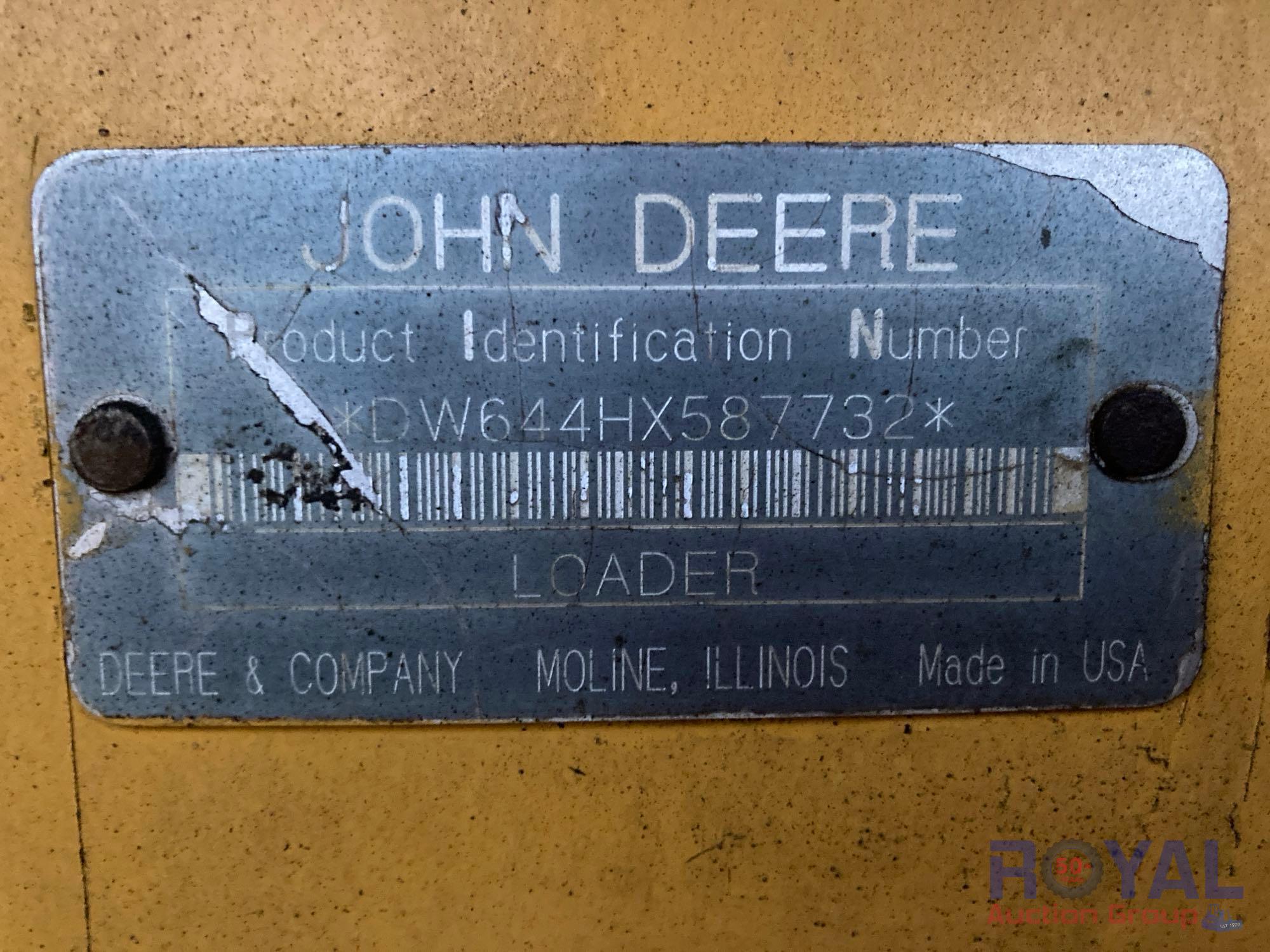 2003 John Deere 644H Articulated Wheel Loader