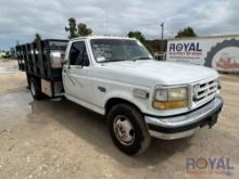 1997 Ford F350 12FT Stake Body Flatbed Truck