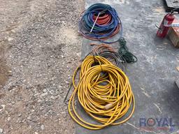 Assorted Air Hoses and Extension Cords