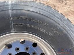 2 Unused 445/65R22.5 Tires on Alcoa Wheels