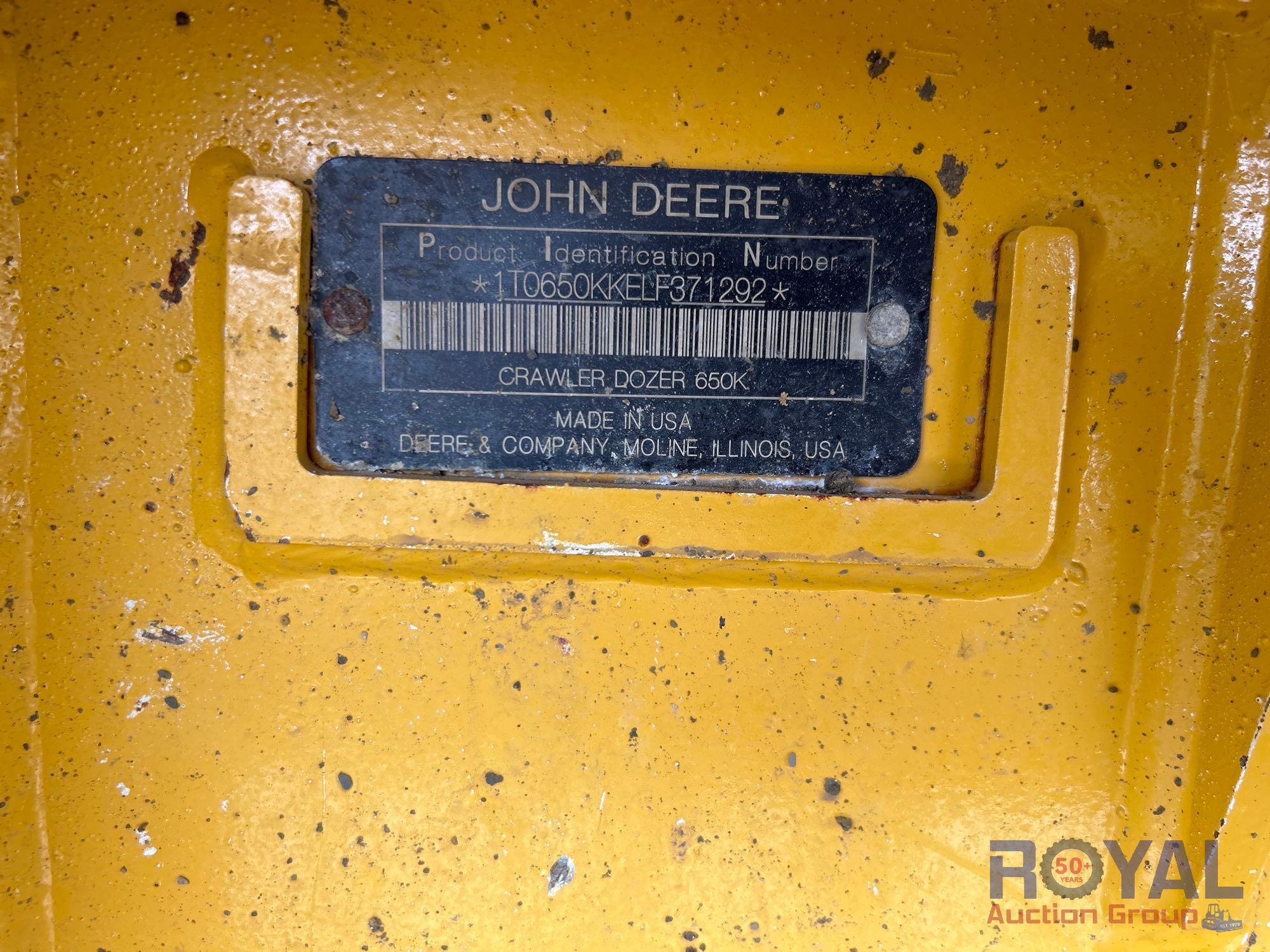 2020 John Deere 650K XLT Crawler Dozer