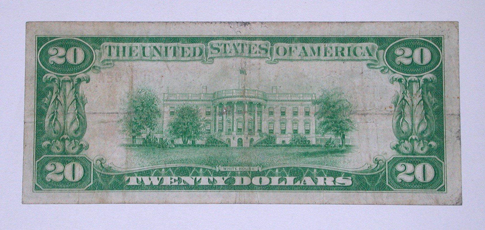 SERIES 1929 $20 NATIONAL CURRENCY - CHATTANOOGA, TN