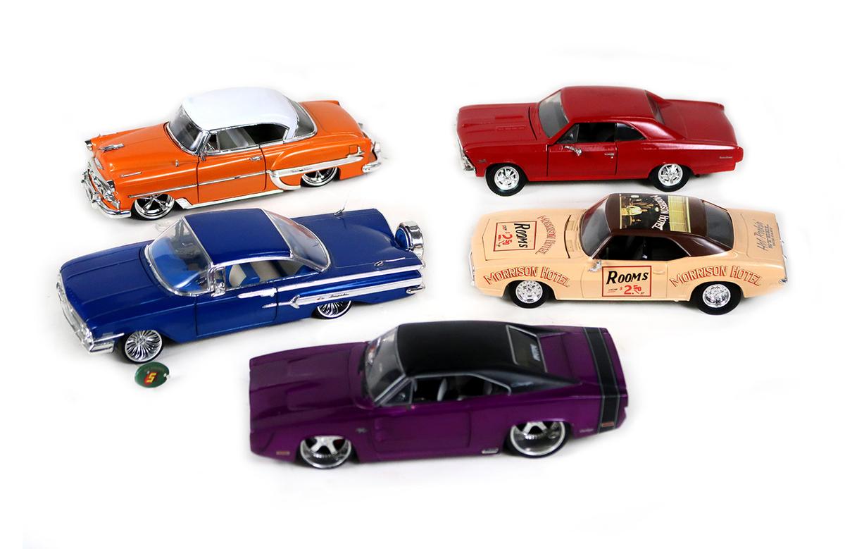 Toy Scale Models (5), 1966 Chevy Chevelle, 1960 Chevy Impala, 1953 Chevy Be