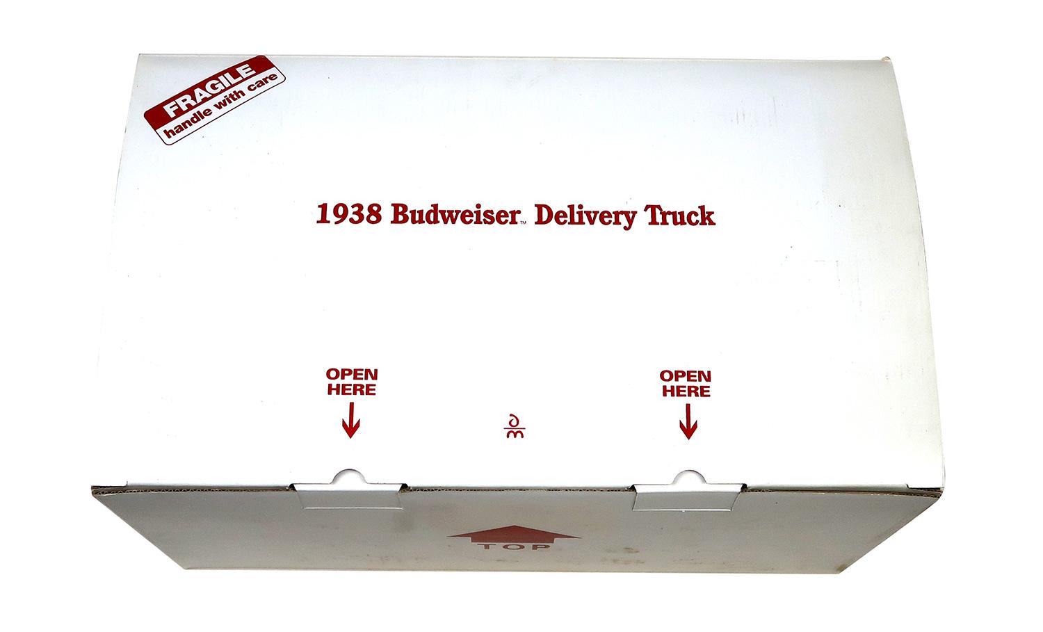 Toy Scale Model 1938 Budweiser Delivery Truck, New In Box, 16.5" L.