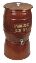 Soda Fountain Stoneware Iced Tea Cooler, Livingston's barrel shape w/spigot