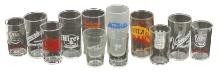 Soda Fountain Advertising Glasses (12), all w/applied painted labels, inclu
