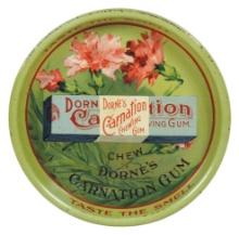 Chewing Gum Tip Tray, Dorne's Carnation Chewing Gum, very colorful & in Exc