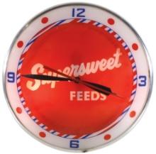 Feed Store Double Bubble Clock, Supersweet Feeds, electric lightup w/strong
