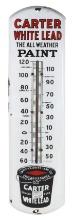 Hardware Store Carter White Lead Paint Thermometer, porcelain w/large paint