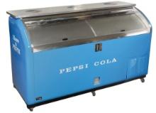 Pepsi-Cola Refrigerated Bar/Counter, pressed steel double-wide, mfgd by Tru