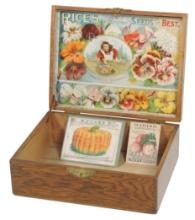 Flower Seed Box, Rice's Popular Flower Seeds, from the Cambridge Valley See