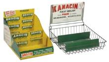 Drug Store Anacin Counter Displays (2), one litho on tiered metal w/3 compa