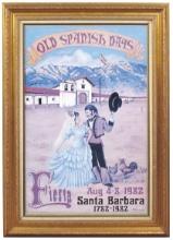 Carnival Poster, Old Spanish Days, Santa Barbara Fiesta 1782 - 1982 w/illus