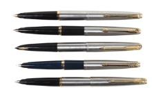 Fountain Pens (5), all Parker, 4 #51 incl two Flighter & #61, VG or better