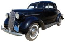 Automobile, 1937 Plymouth P4 5-Window Coupe.