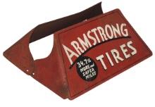 Automobilia Armstrong Tires Display Stand, litho on tin clamshell type w/le