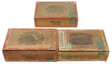 Cigar Boxes (3), all w/Indians, Warrior, Hiawatha & Brown Beauties, early 1
