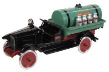 Toy Buddy L Tank Truck, BL-12 road waterer w/8 cans, pressed steel, c.1925,