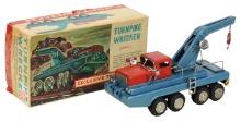 Toy Friction Turnpike Wrecker, litho on tin, mfgd in Japan for Sears, Roebu