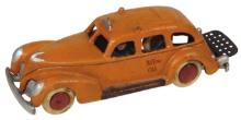 Toy Car, cast iron Yellow Cab, later casting after the orig by Hubley, Exc