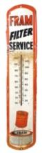 Automobilia Fram Thermometer, diecut steel for filter service, Fair to Good
