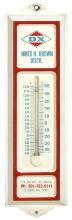 Petroliana D-X Thermometer, embossed metal from James H. Brown Distr.-Ft. S