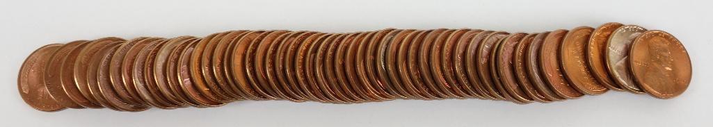 BU Roll of (50) 1949 Lincoln Wheat Cents.