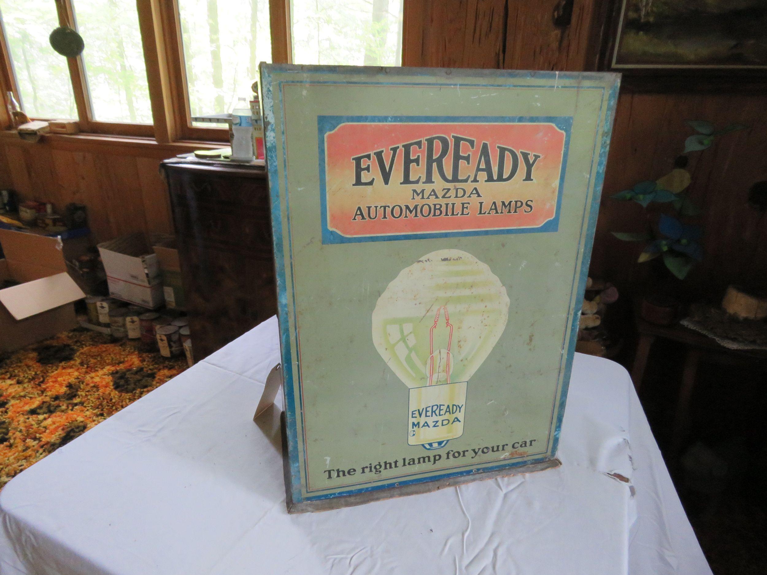 Eveready Advertising Rack- Painted Tin