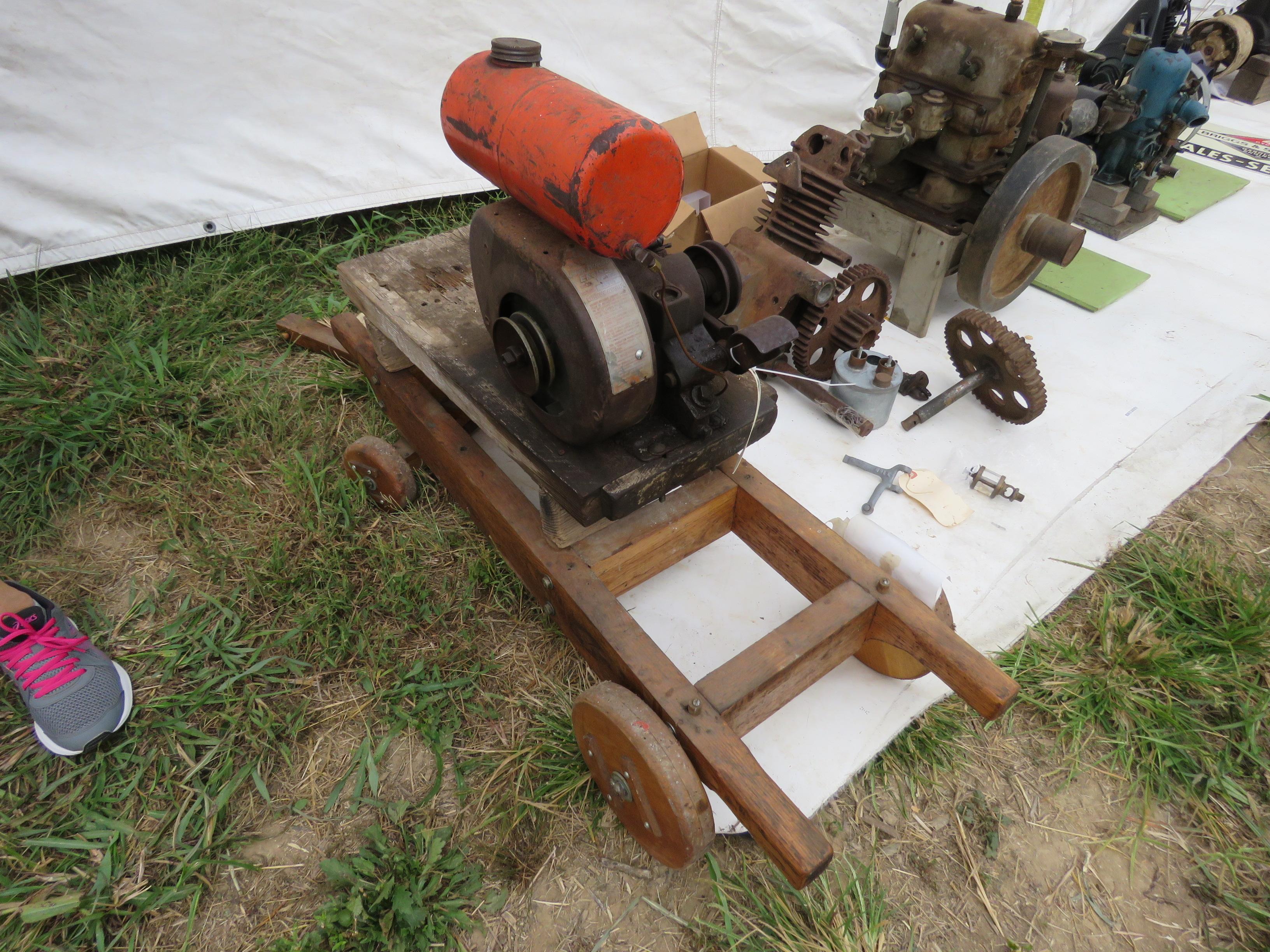 Iron Horse Stationary Engine on Cart