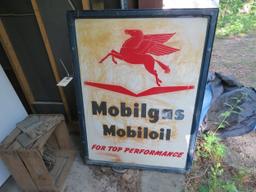 Mobil Gas painted Tin Sign 35X46 inches Displa Sign