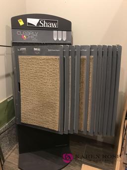 Shaw carpet samples and display