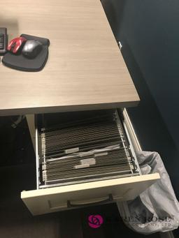 White wash executive desk