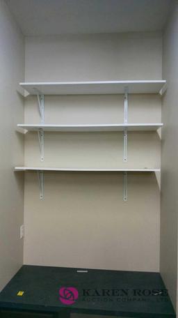 5 shelves with brackets