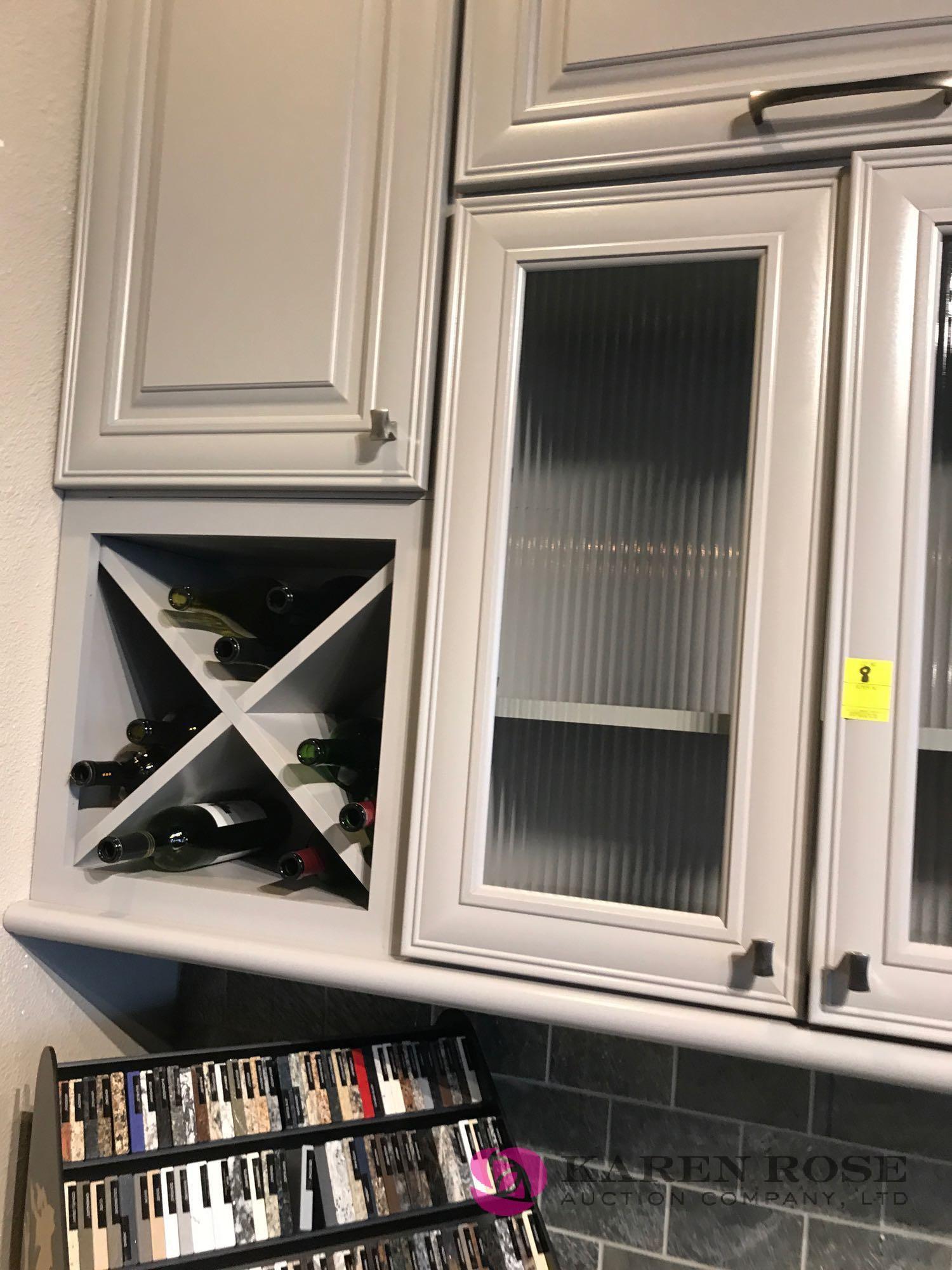 Grey kitchen cabinet set