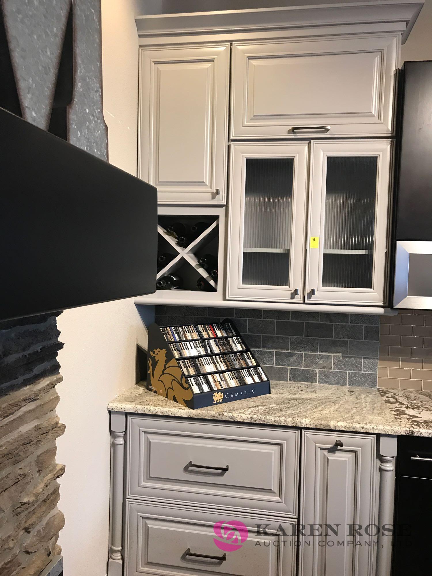 Grey kitchen cabinet set