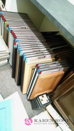 Large lot of cabinet door and floor samples