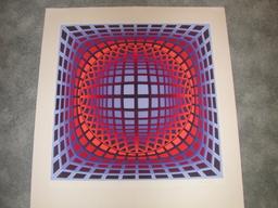 Victor Vasarely Serigraphs #23/250 Paper Size 30 x 32