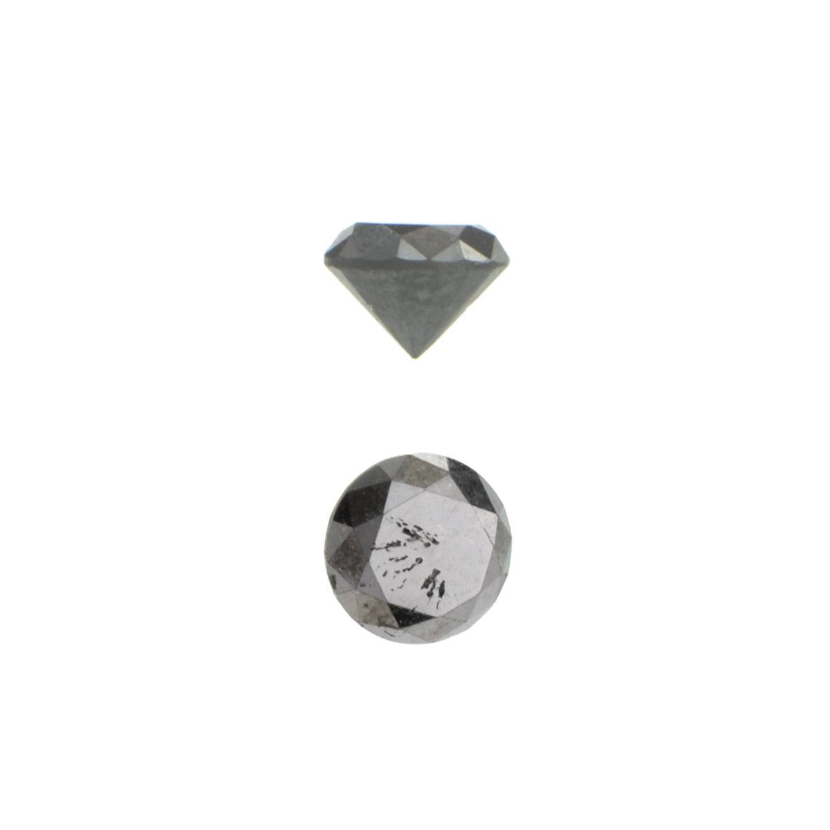 APP: 0.7k 0.92CT Round Cut Black Diamond Gemstone