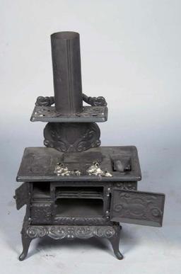 Rare Salesman's Sample Cast Iron Stove Museum Piece 1900s-P-