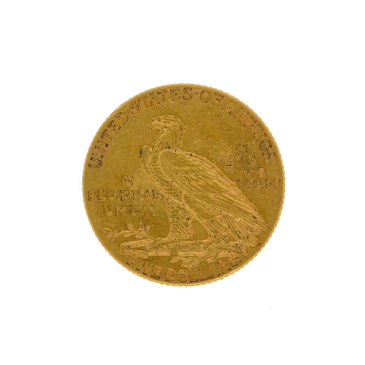 *1914-S $5 Indian Head Gold Coin (DF)