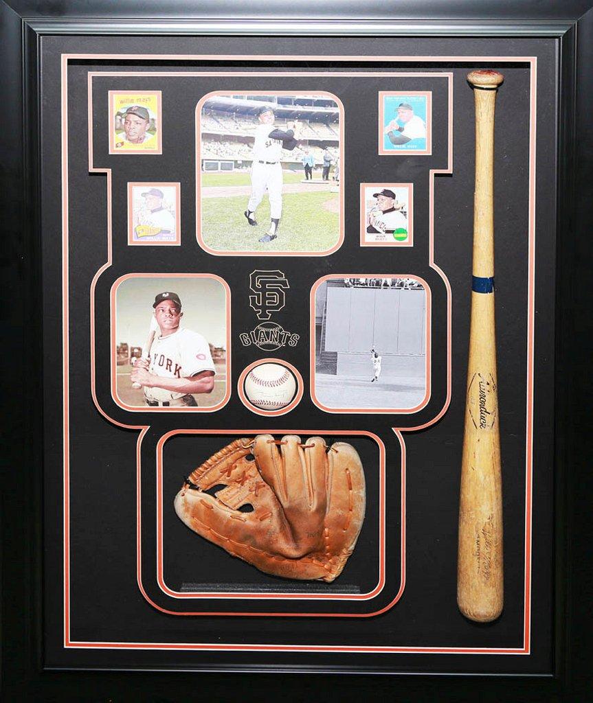 Ted Williams Collage with Bat and Glove