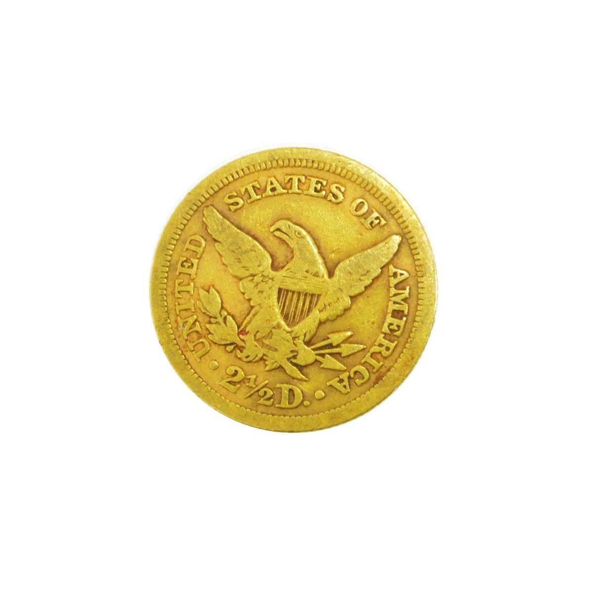 *1852 $2.50 U.S. Liberty Head Gold Coin (JG-MRT)