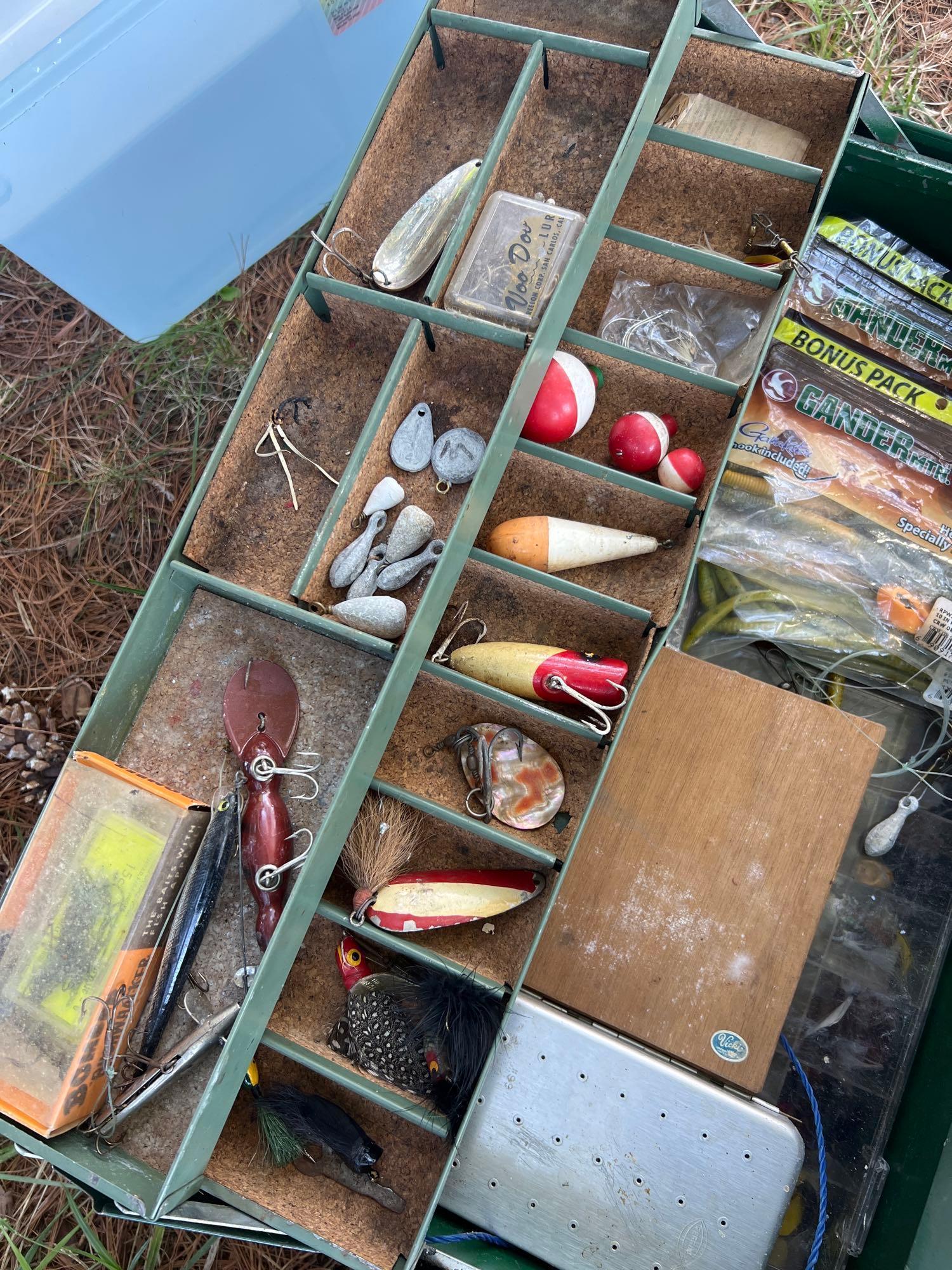 4 tackle boxes and lures
