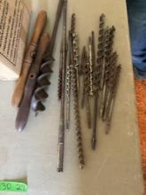 lot of augers and 2- handles