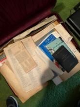 suitcase full of railroad material. (upstairs)