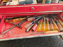 24 inch Craftsman toolbox with contents.