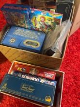 kids toys and board games lot in basement